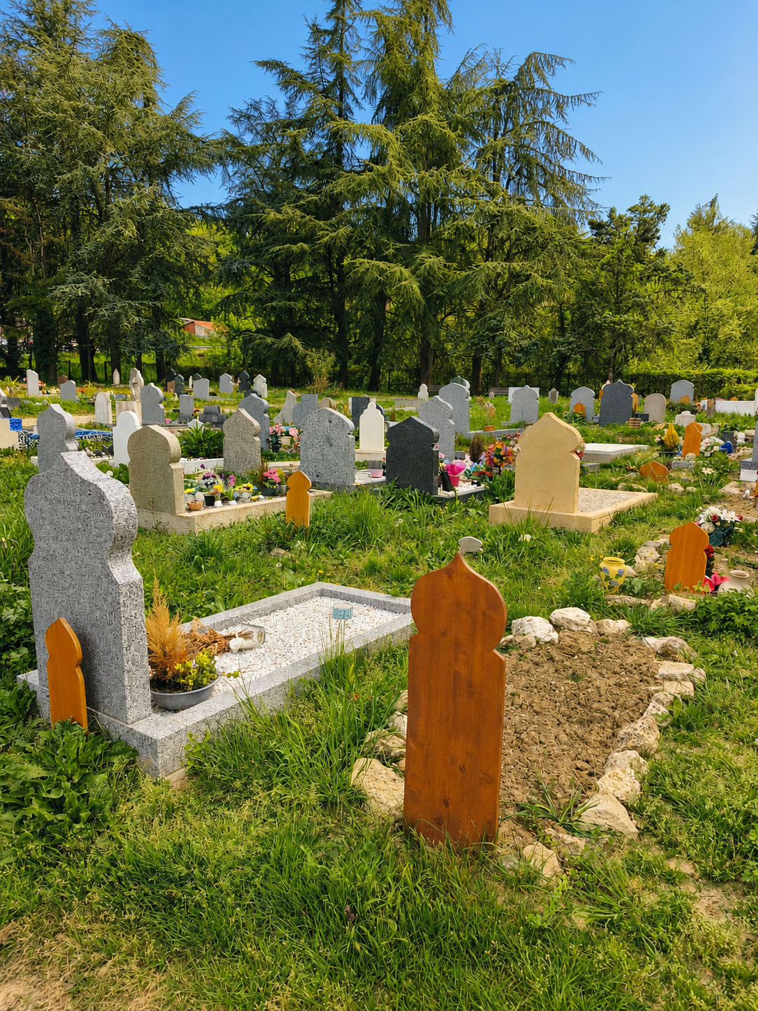 Carré musulman dans un cimetière