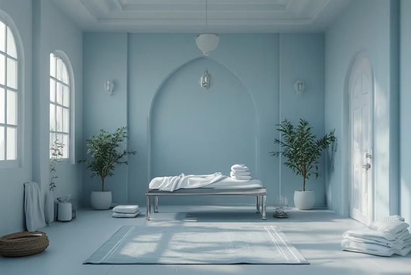 Préparation de la toilette rituelle musulmane